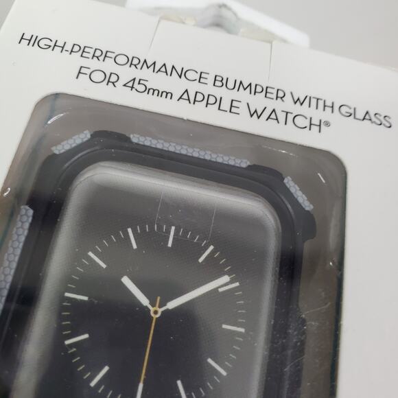 WITHit High-Performance Bumper w/ Glass Protection for 45mm Apple Watch- Blk+Gry - Picture 4 of 4